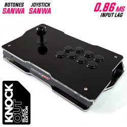 KNOCK OUT BLACK EDITION - Fightstick con palanca y botones Sanwa - 0.86ms input lag